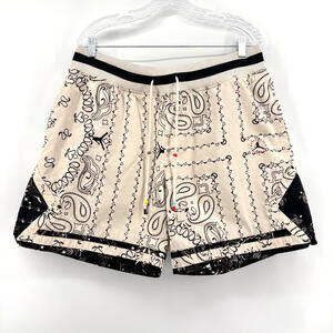 Nike Air Jordan Cactus Jack Travis Scott Paisley Satin Lined Shorts XL